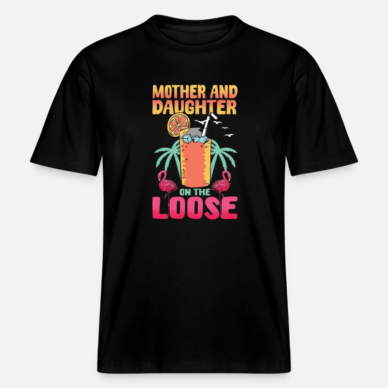 Mutter-tochter-mutter-tochter-reise 2024 - RELAXED FIT Unisex Organic T-Shirt - Schwarz