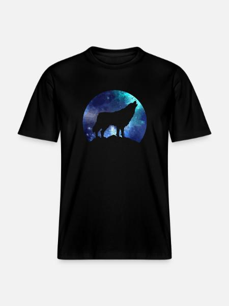 Wolf Geschenk -  RELAXED FIT Unisex Organic T-Shirt - Schwarz