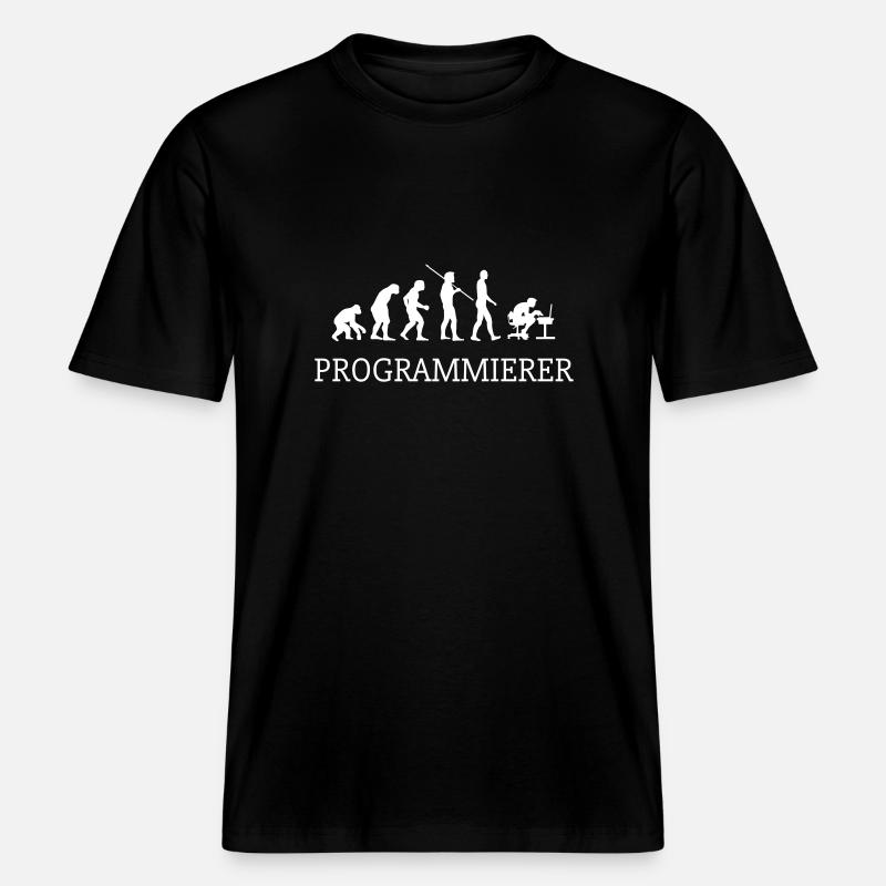 Evolution - Programmierer -  RELAXED FIT Unisex Organic T-Shirt - Schwarz