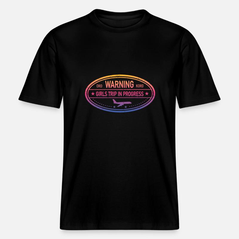 mWarning Girls Trip In Progress - T-shirt unisexe RELAXED FIT en coton bio - noir