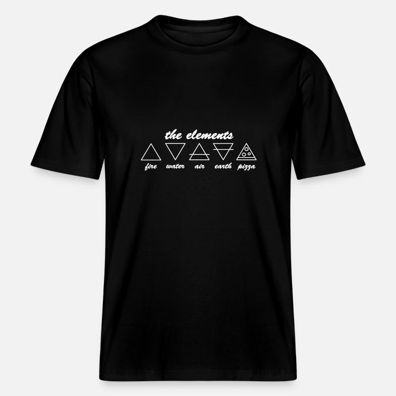 Élément de pizza -  T-shirt unisexe RELAXED FIT en coton bio - noir