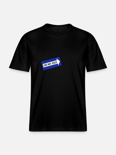 One Way Jesus - RELAXED FIT Unisex Organic T-Shirt - black