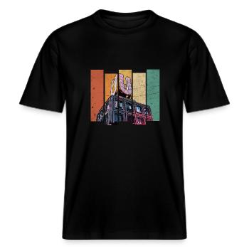 Dortmund U -  RELAXED FIT Unisex Organic T-Shirt - Schwarz - Vorne - Alina (178cm) & Michal (187cm)