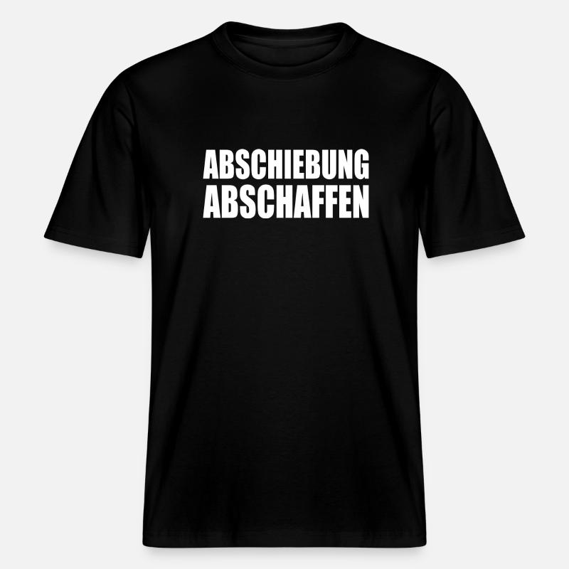 abschiebung abschaffen -  RELAXED FIT Unisex Organic T-Shirt - Schwarz