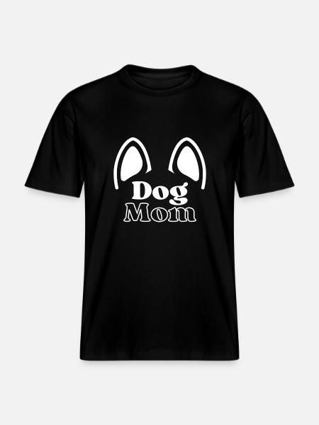 Dog Mom - RELAXED FIT Unisex Organic T-Shirt - black