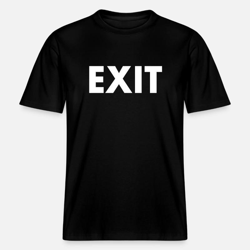 Exit -  T-shirt unisexe RELAXED FIT en coton bio - noir