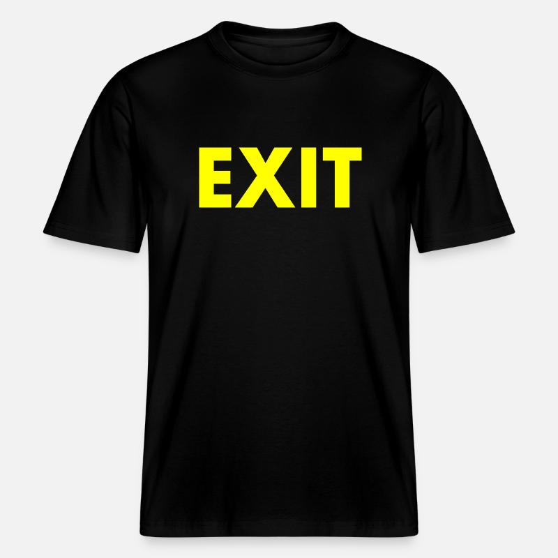 Exit -  RELAXED FIT Unisex Organic T-Shirt - black