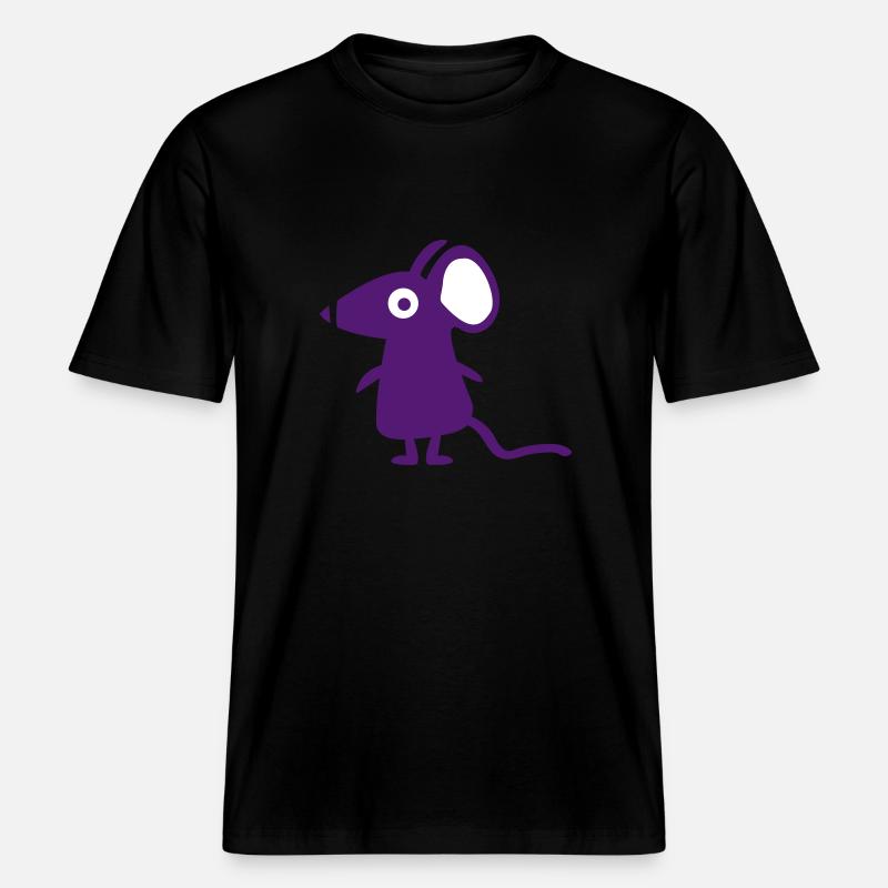 little mouse -  RELAXED FIT Unisex Organic T-Shirt - black