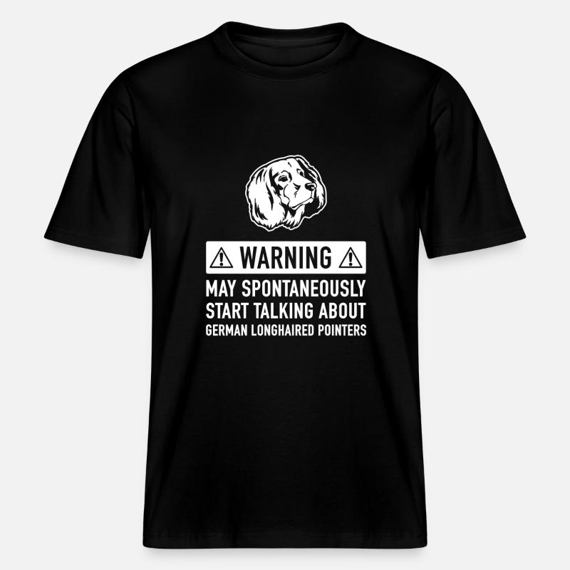 Drôle Pointer Longhair Idée cadeau -  T-shirt unisexe RELAXED FIT en coton bio - noir