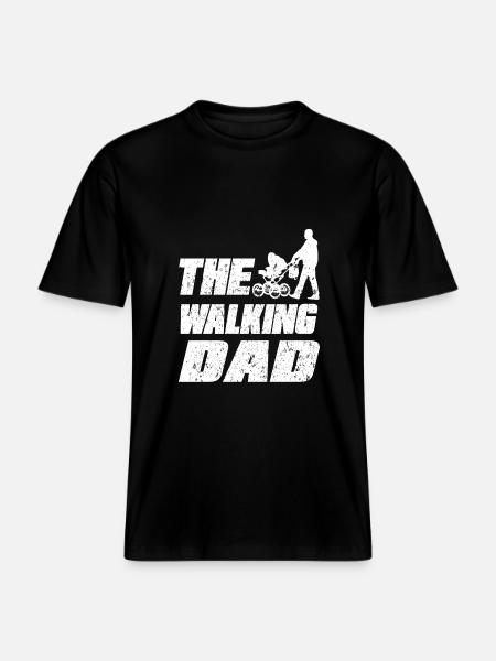 The Walking dad -  RELAXED FIT Unisex Organic T-Shirt - Schwarz