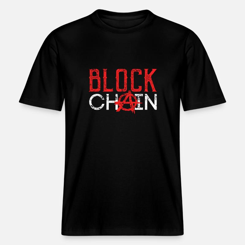 Blockchain Technology Crypto -  RELAXED FIT Unisex Organic T-Shirt - Schwarz