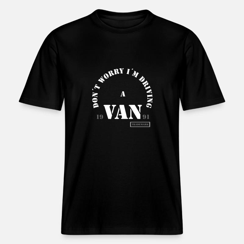 Camper Van Spruch -  T-shirt unisexe RELAXED FIT en coton bio - noir