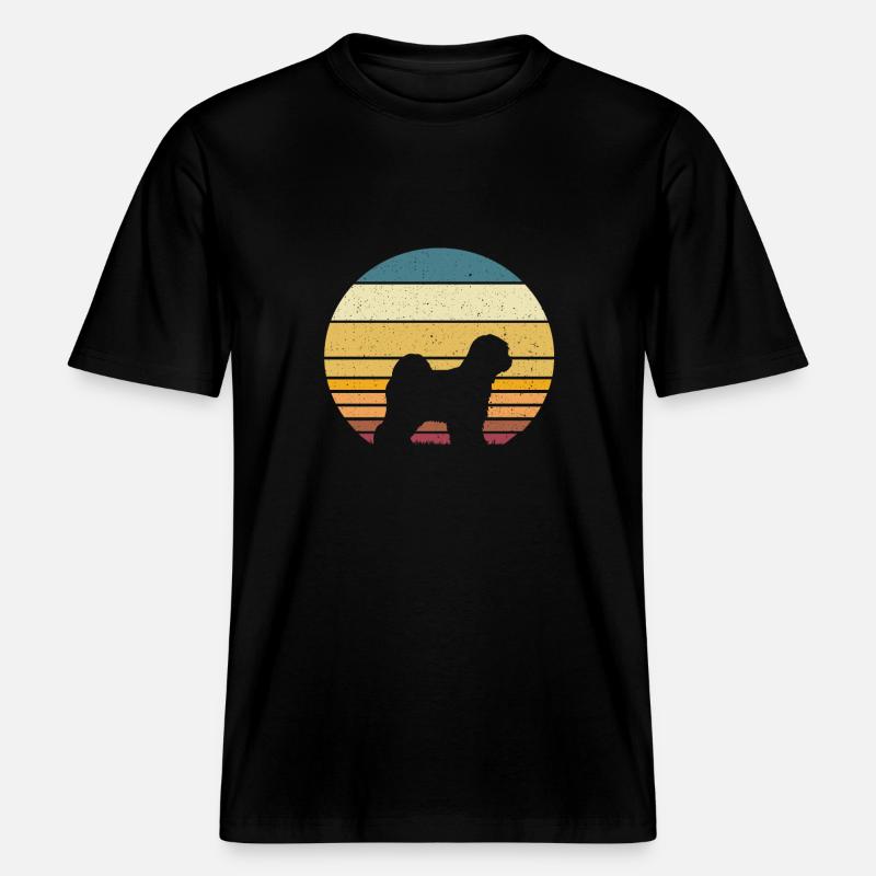 Tibetischen Terrier -  RELAXED FIT Unisex Organic T-Shirt - Schwarz
