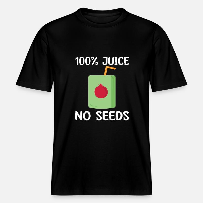 Jus de grenade -  T-shirt unisexe RELAXED FIT en coton bio - noir