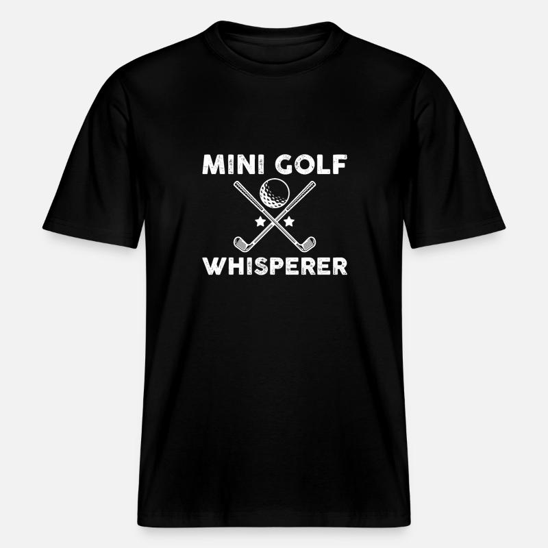 Minigolf Whisperer -  T-shirt unisexe RELAXED FIT en coton bio - noir