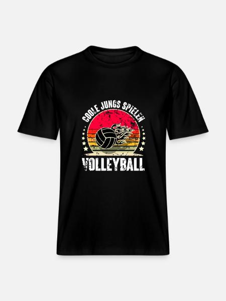 Volleyball - RELAXED FIT Unisex Organic T-Shirt - Schwarz