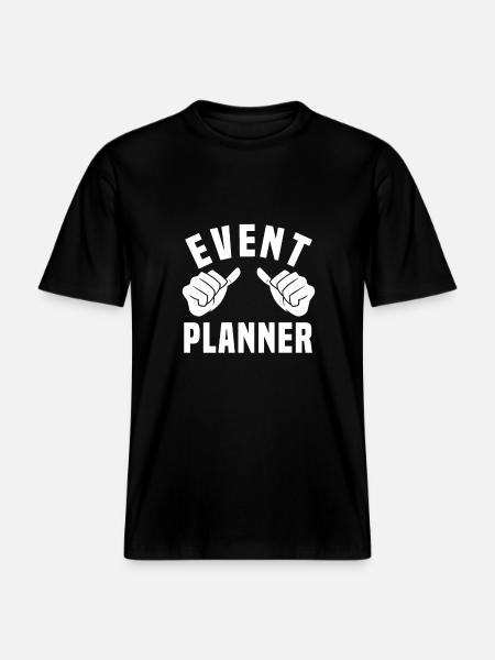 Event Planner - RELAXED FIT Unisex Organic T-Shirt - black
