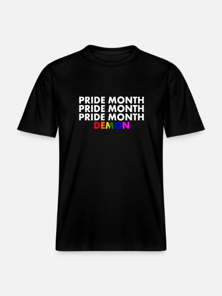 pride month demon -  RELAXED FIT Unisex Organic T-Shirt - black