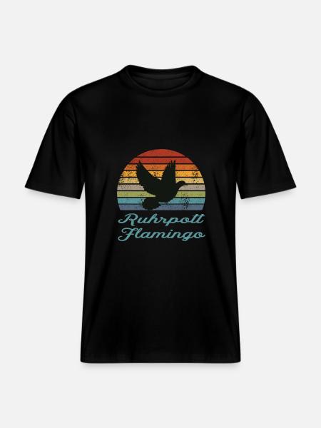 Ruhrpott Flamingo -  RELAXED FIT Unisex Organic T-Shirt - Schwarz