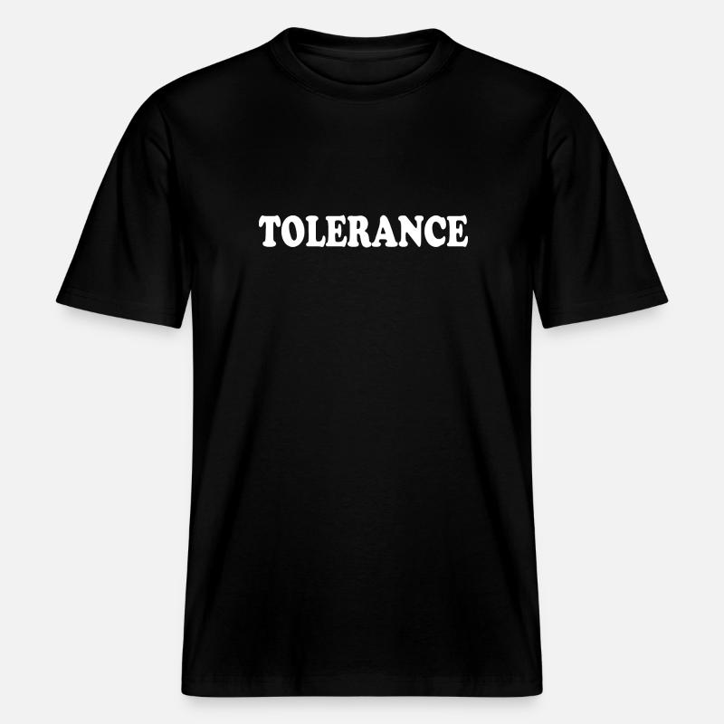 Tolerance - T-shirt unisexe RELAXED FIT en coton bio - noir