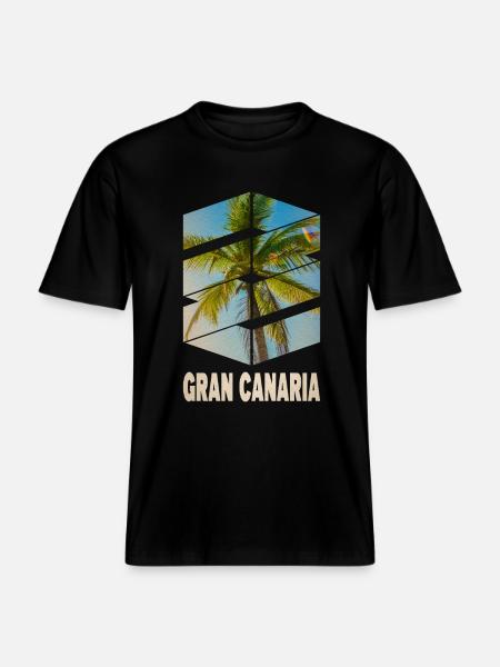 Gran Canaria Palmer Sommer Sol Strand Hav -  Økologisk unisex T-shirt RELAXED FIT - sort
