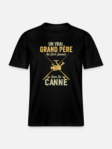 Ein echter Fischer-Großvater - RELAXED FIT Unisex Organic T-Shirt - Schwarz