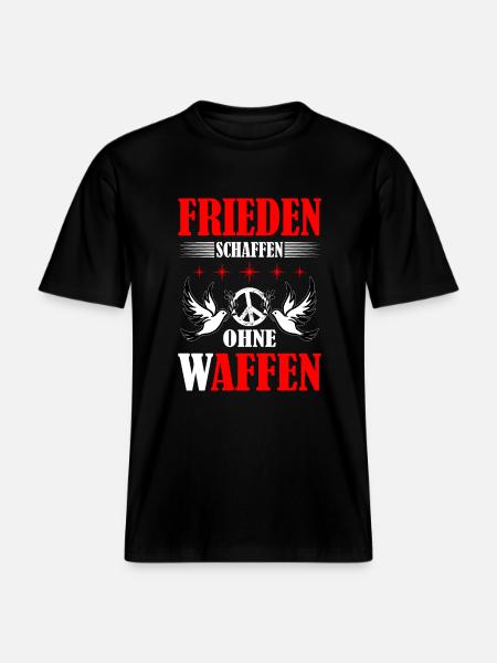 Frieden schaffen - RELAXED FIT Unisex Organic T-Shirt - Schwarz