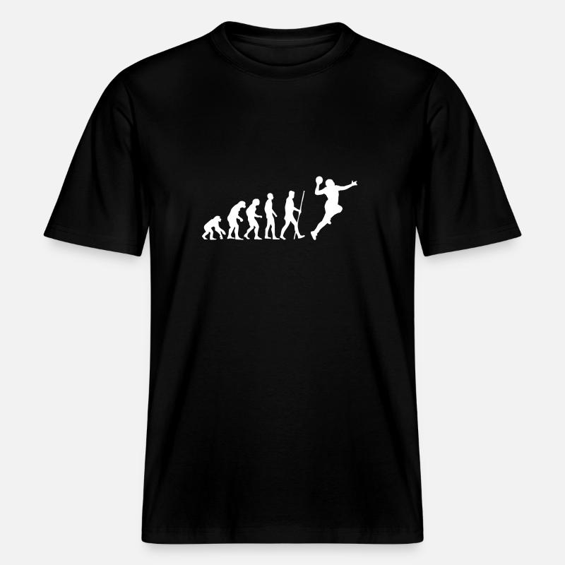 Handball Evolution -  T-shirt unisexe RELAXED FIT en coton bio - noir
