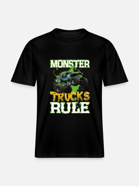 Monster trucks rule - RELAXED FIT Unisex Organic T-Shirt - black