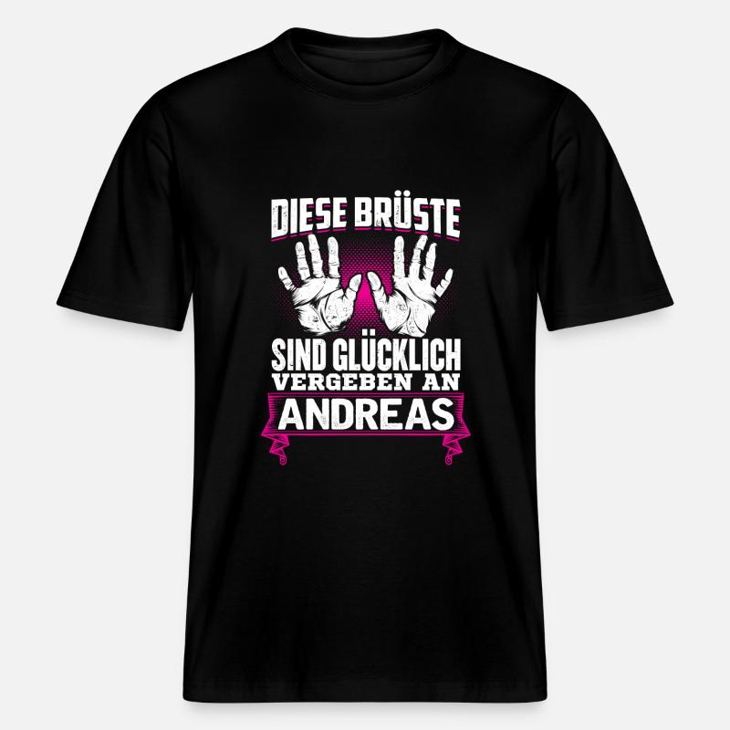 ANDREAS - Brüste Geschenk - RELAXED FIT Unisex Organic T-Shirt - Schwarz