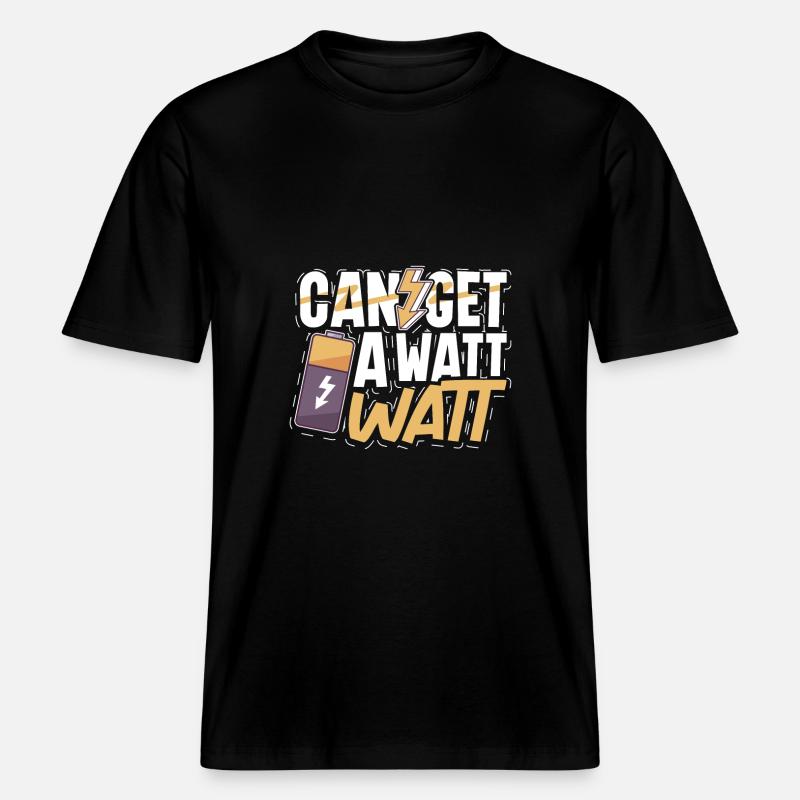 Electrician Electrical Engineer Lineman Electrical -  RELAXED FIT Unisex Organic T-Shirt - Schwarz
