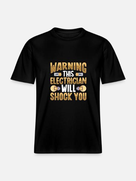 Electrician Electrical Engineer Lineman Electrical -  RELAXED FIT Unisex Organic T-Shirt - black