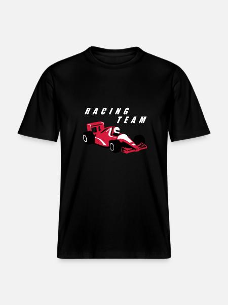 rennfahrer_d_3c - RELAXED FIT Unisex Organic T-Shirt - Schwarz