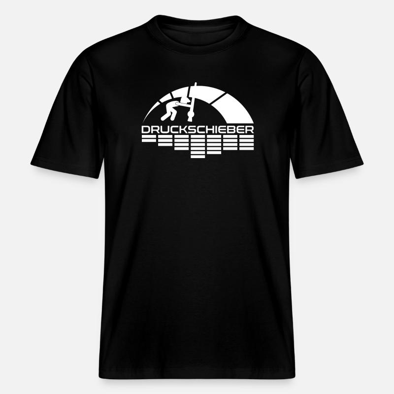 Druckschieber Arc Logo -  RELAXED FIT Unisex Organic T-Shirt - Schwarz
