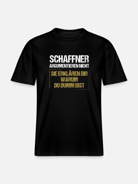 Schaffner argumentieren nicht -  RELAXED FIT Unisex Organic T-Shirt - Schwarz