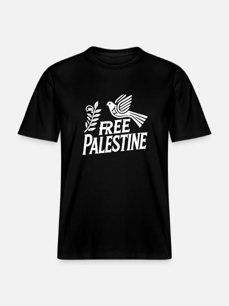 Free palestine - RELAXED FIT Unisex Organic T-Shirt - black
