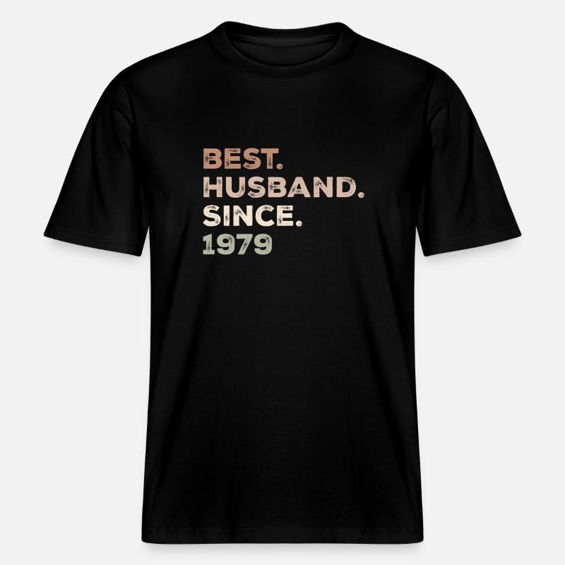 Bester Ehemann seit 1979 Jubiläumsgeschenk - RELAXED FIT Unisex Organic T-Shirt - Schwarz
