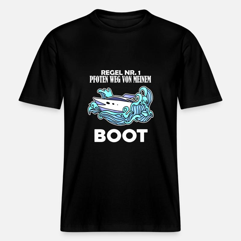 Boote Motorboot -  RELAXED FIT Unisex Organic T-Shirt - Schwarz