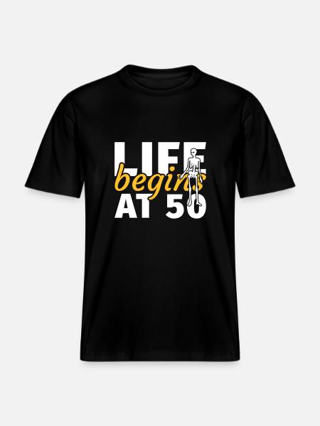 50 års fødselsdag Femogtyvende sjov gave -  Økologisk unisex T-shirt RELAXED FIT - sort