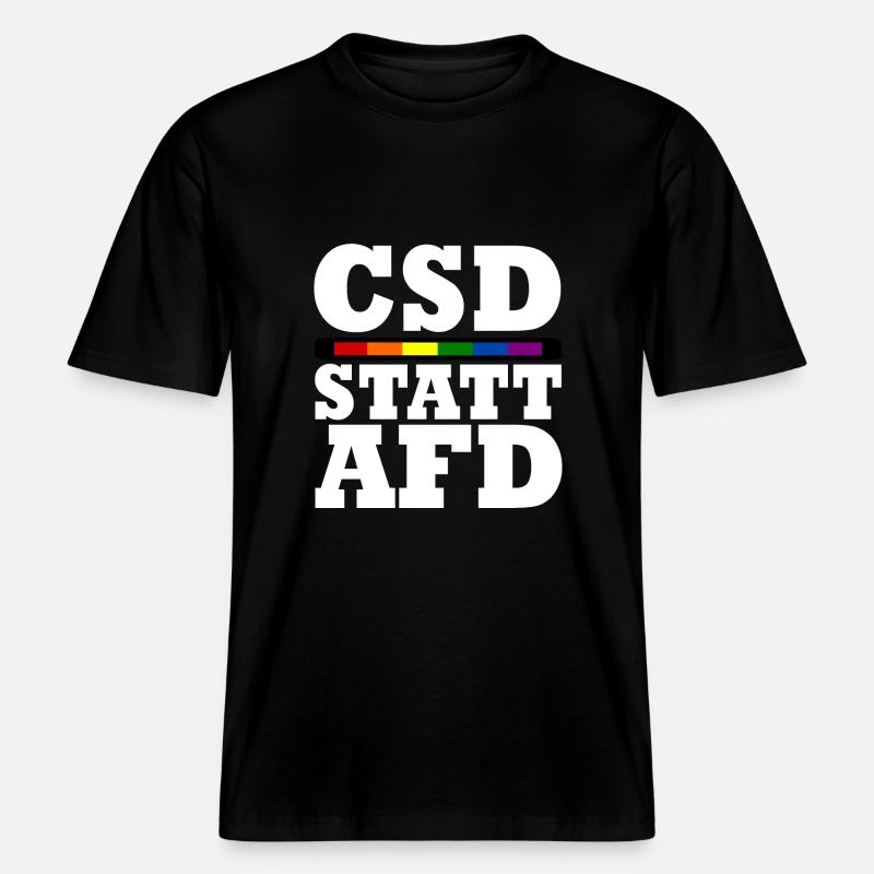 Csd statt afd -  RELAXED FIT Unisex Organic T-Shirt - Schwarz