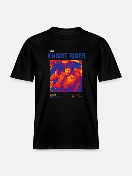 Knight Rider 1982 KITT - RELAXED FIT Unisex Organic T-Shirt - black