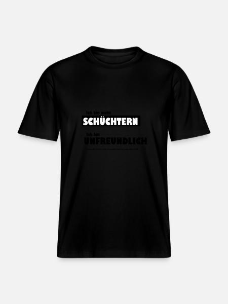 Unfreundlich oder schüchtern - RELAXED FIT Unisex Organic T-Shirt - Schwarz