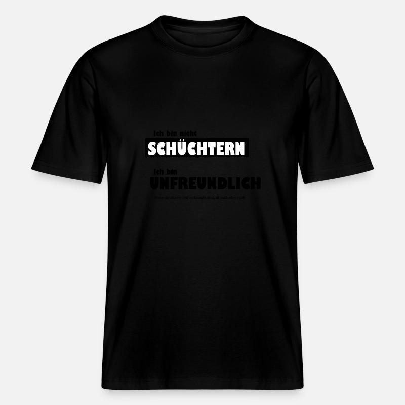 Unfreundlich oder schüchtern -  RELAXED FIT Unisex Organic T-Shirt - Schwarz