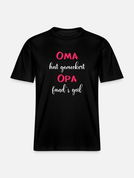 Oma & Opa pink - RELAXED FIT Unisex Organic T-Shirt - Schwarz