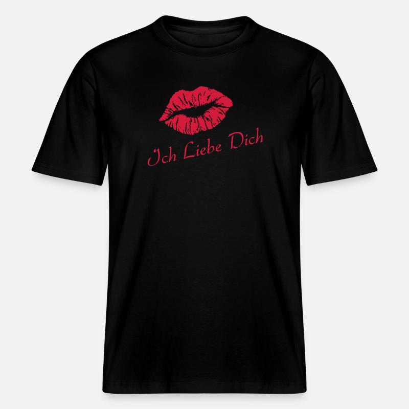 Ich Liebe Dich - RELAXED FIT Unisex Organic T-Shirt - Schwarz
