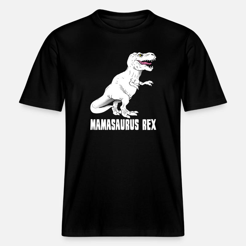 Mutter Dinosaurier - Mamasaurus Rex - Lustig -  RELAXED FIT Unisex Organic T-Shirt - Schwarz