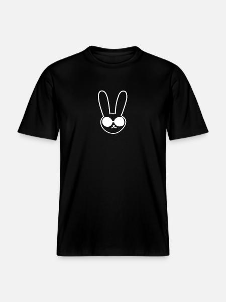 Cool bunny - RELAXED FIT Unisex Organic T-Shirt - black