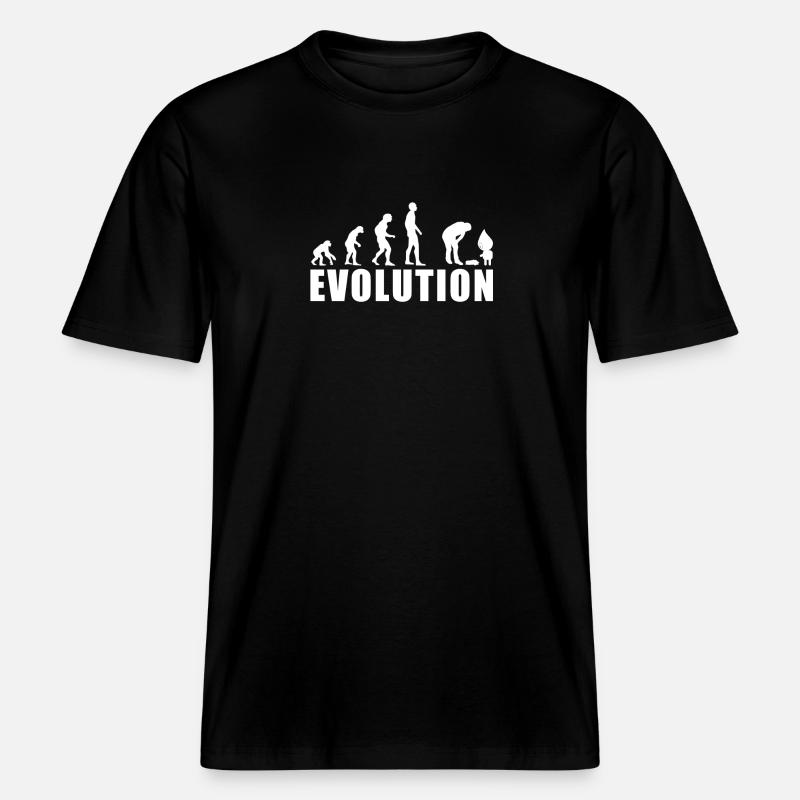 EVOLUTION PUKE gift -  RELAXED FIT Unisex Organic T-Shirt - black