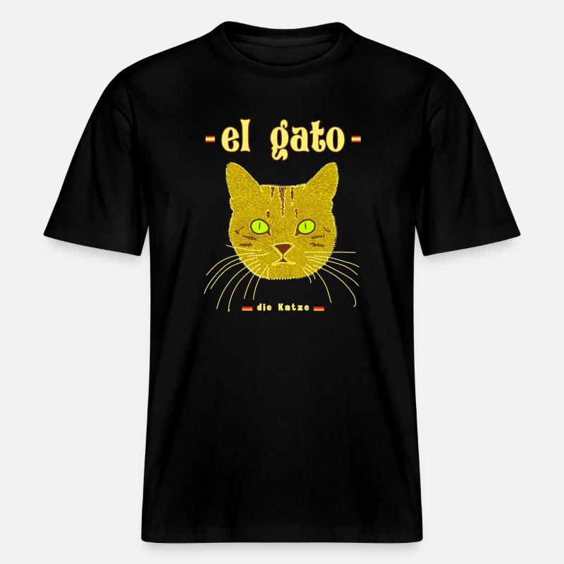 Die Katze auf Spanisch -  RELAXED FIT Unisex Organic T-Shirt - Schwarz