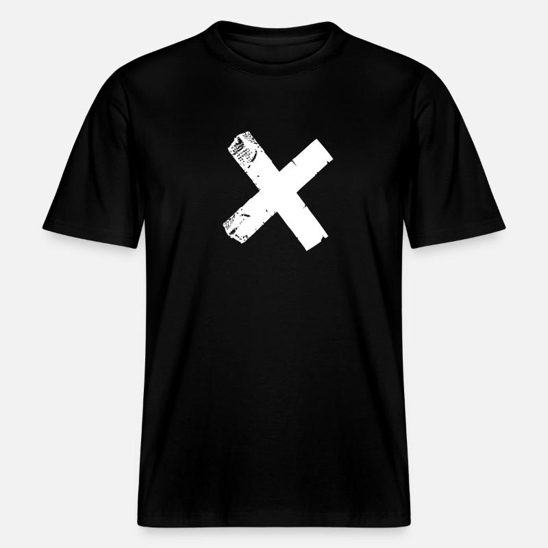 X-tape - T-shirt unisexe RELAXED FIT en coton bio - noir